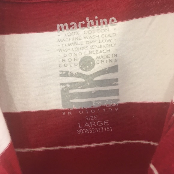 Men’s Machine Polo Short Sleeve Shirt Red Large L - Picture 4 of 6