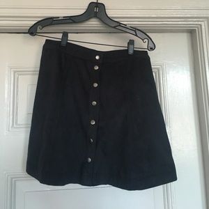 Abercrombie and Fitch suede button a-line skirt