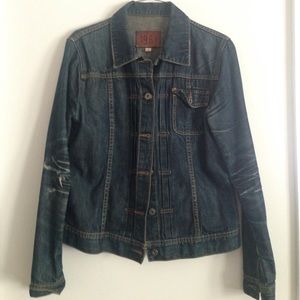 EUC Distressed Gap Jean Jacket, Size M.