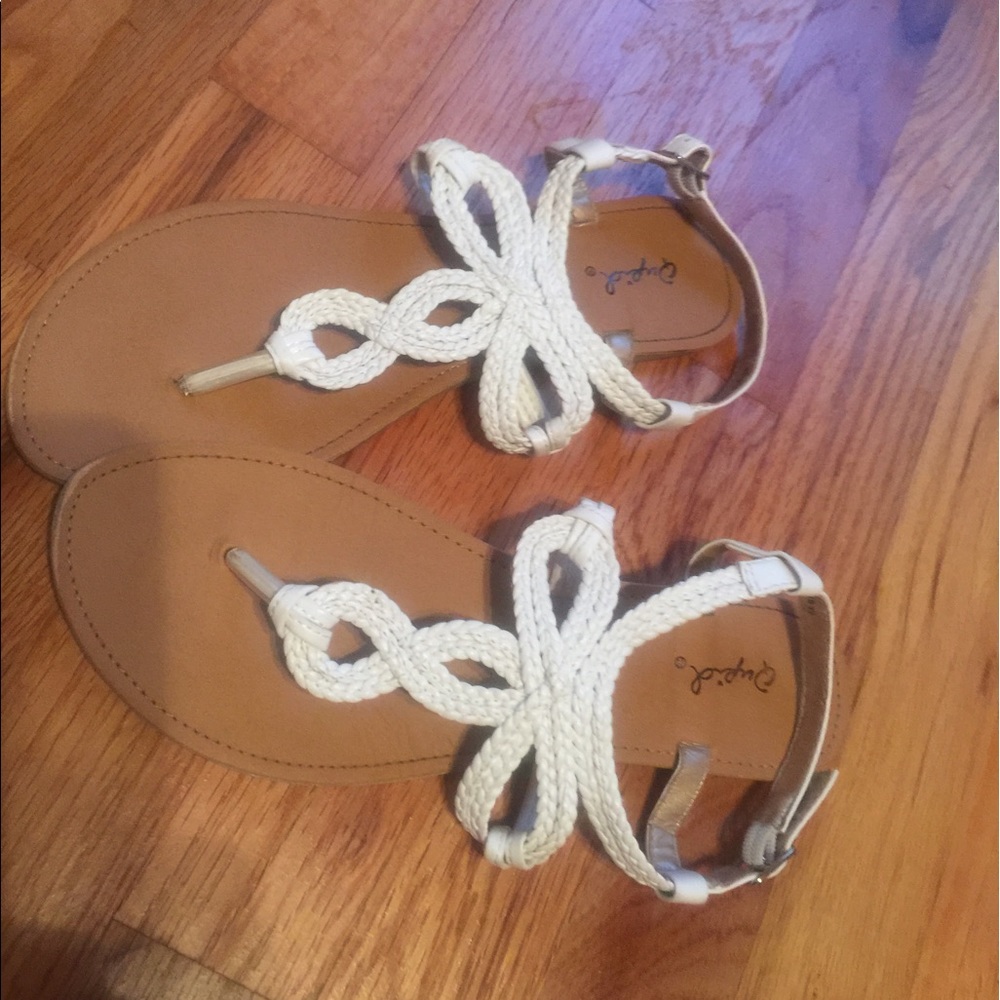 White sandals.