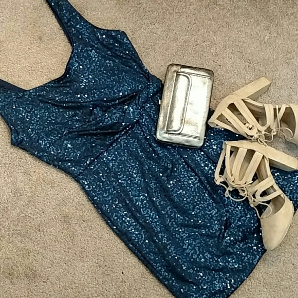 As U Wish Dresses & Skirts - Macy's blue sequin dress NWT