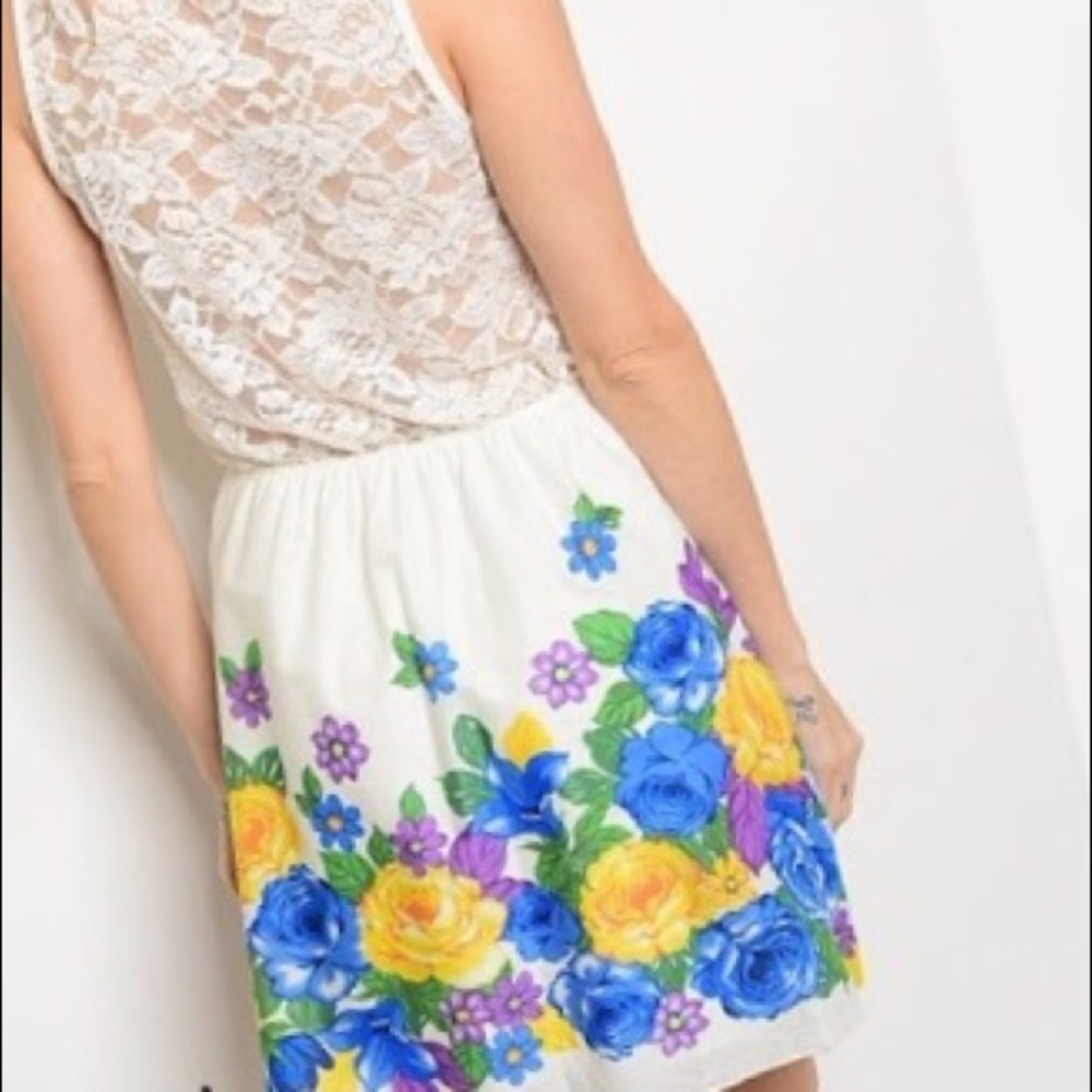 Lace Back Rose Dress 2X H P - Picture 5 of 7