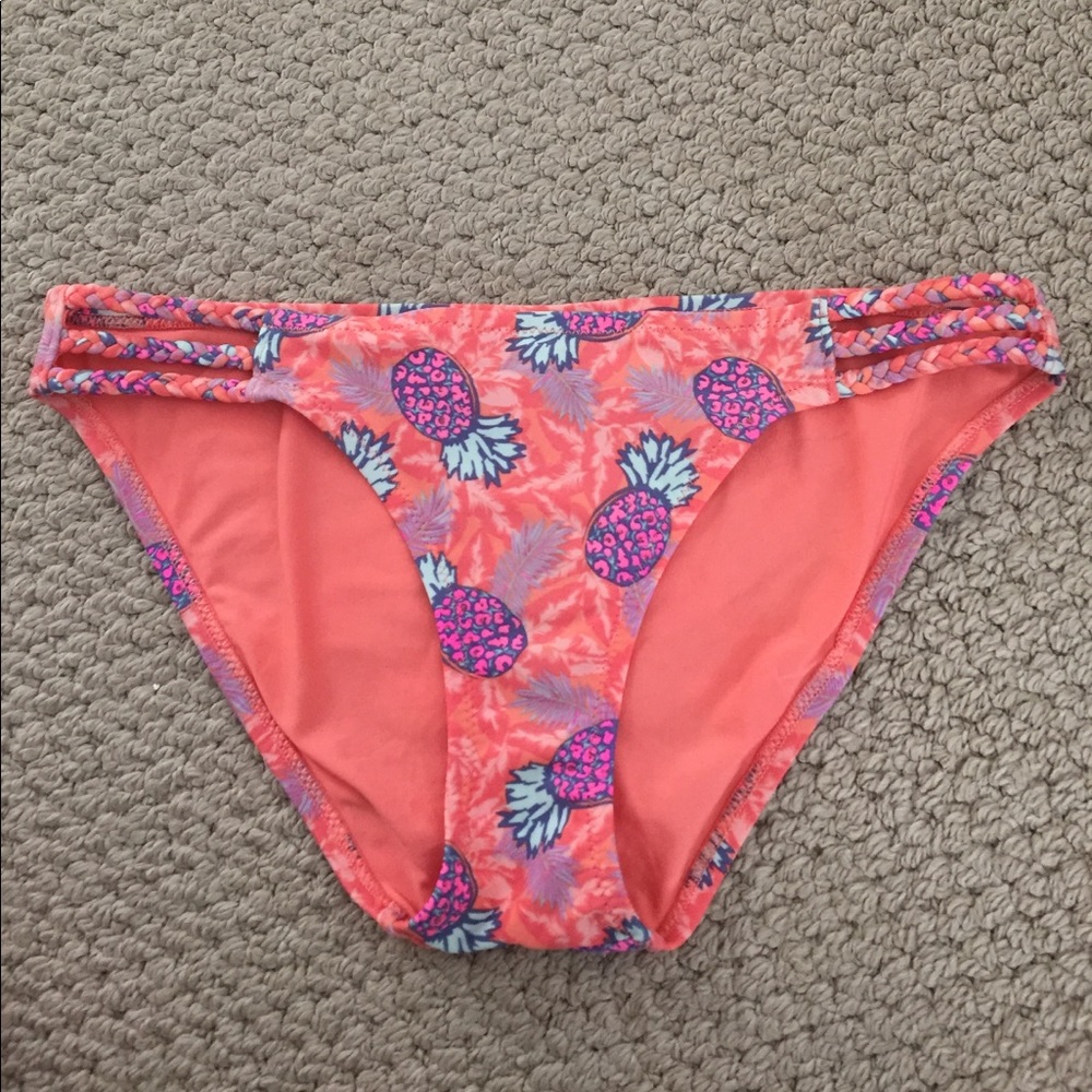 American Eagle Pineapple Print Bikini Bottoms