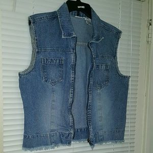 Blue jeans vest