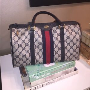 Gucci vintage blue Boston bag