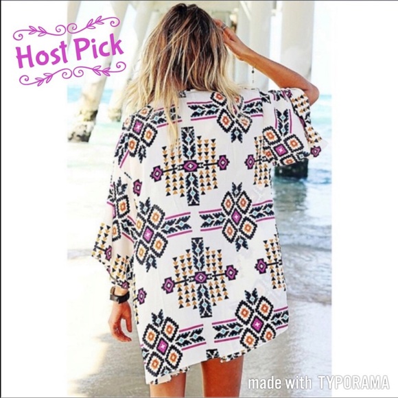 Aztec Print Kimono - Picture 2 of 7