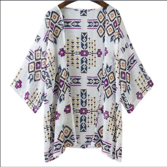 Aztec Print Kimono - Picture 3 of 7