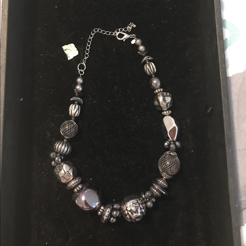 Black and silver necklace