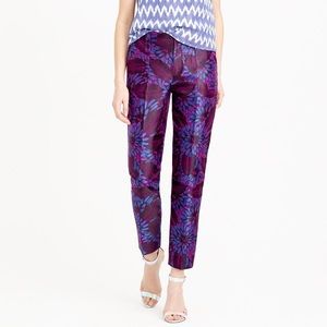J.Crew Garden Pant in Midnight Floral Jacquard, 10