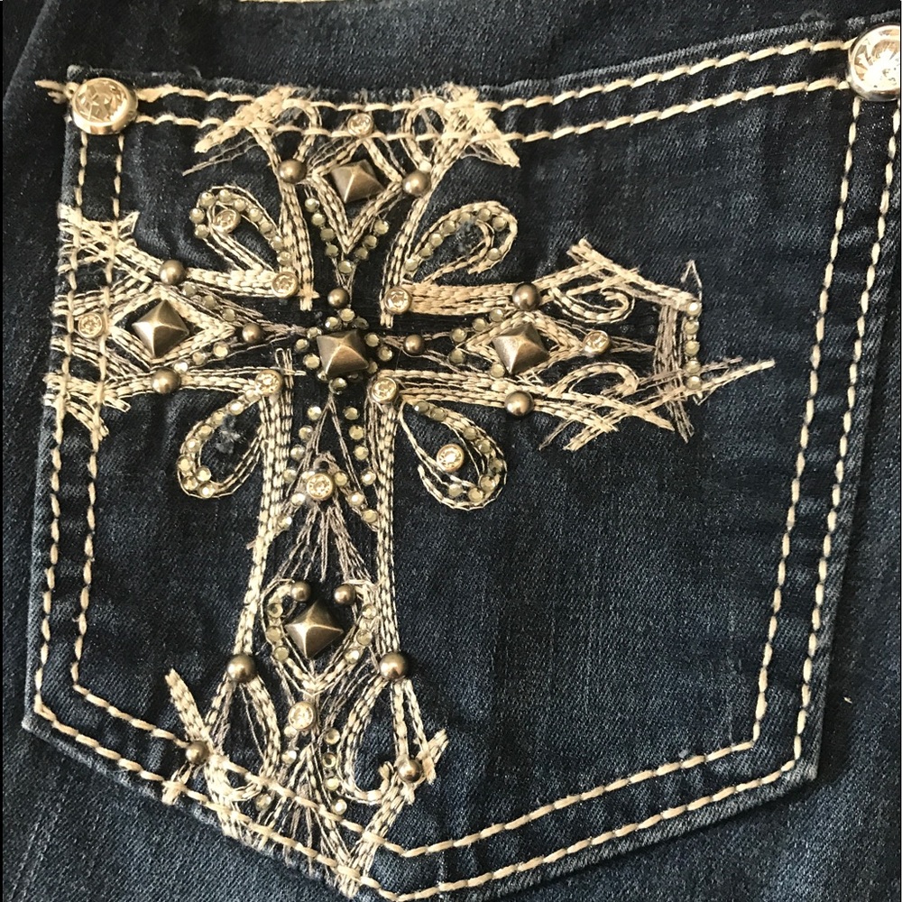 Miss Me 28 Dark Wash Embellished Jeggings