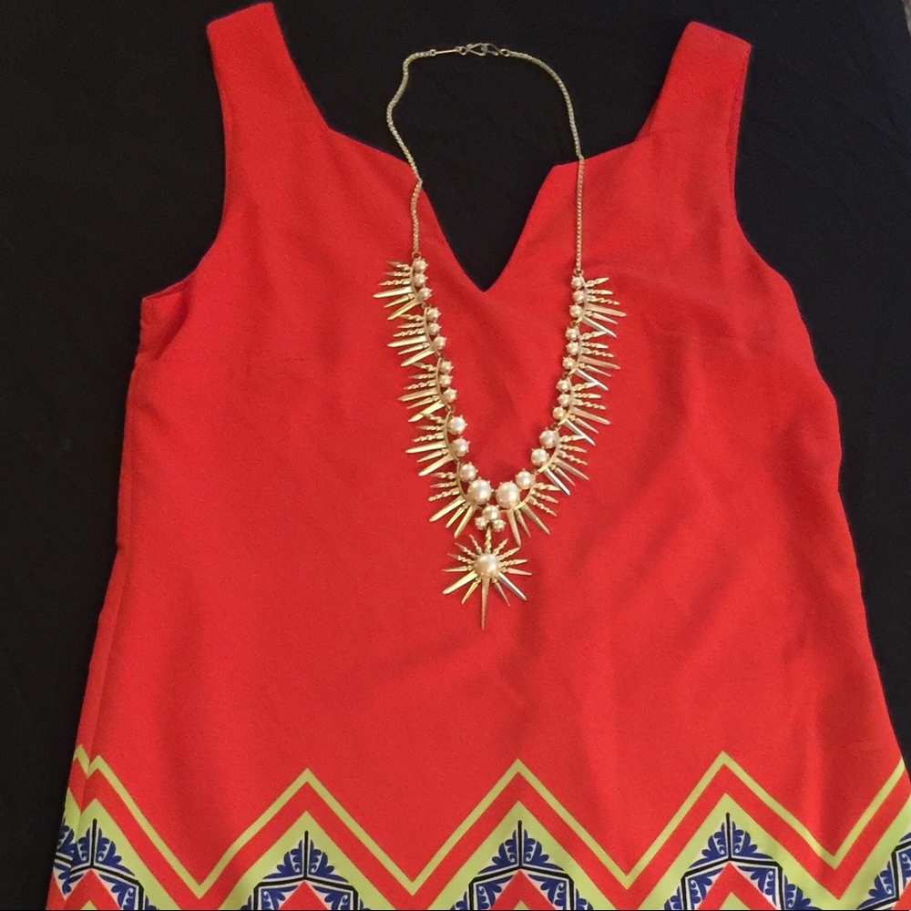 Bright coral dress