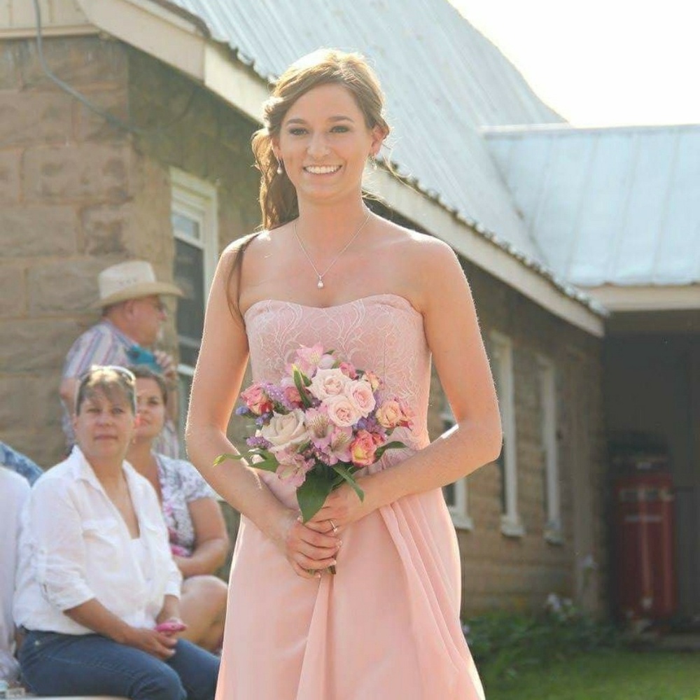 Beautiful rose pink dress.