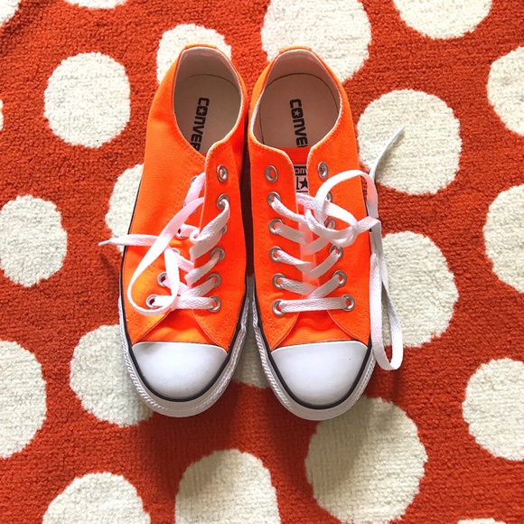 neon orange converse