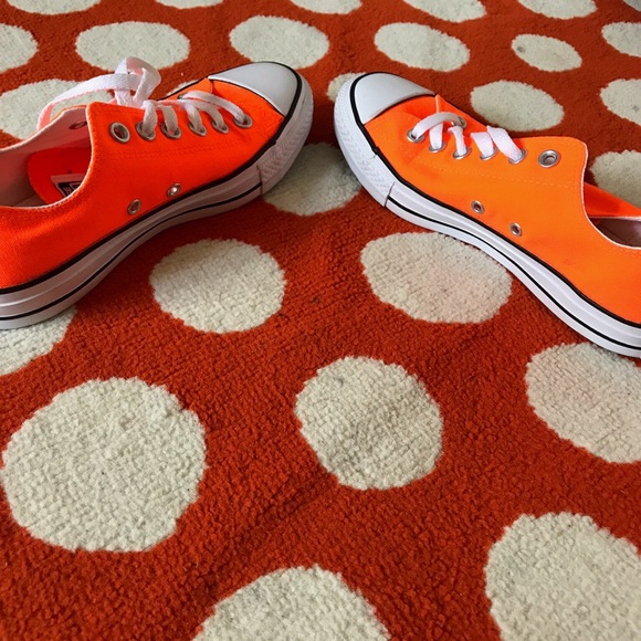 neon orange converse