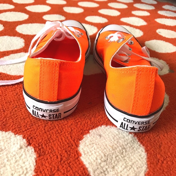 neon orange converse