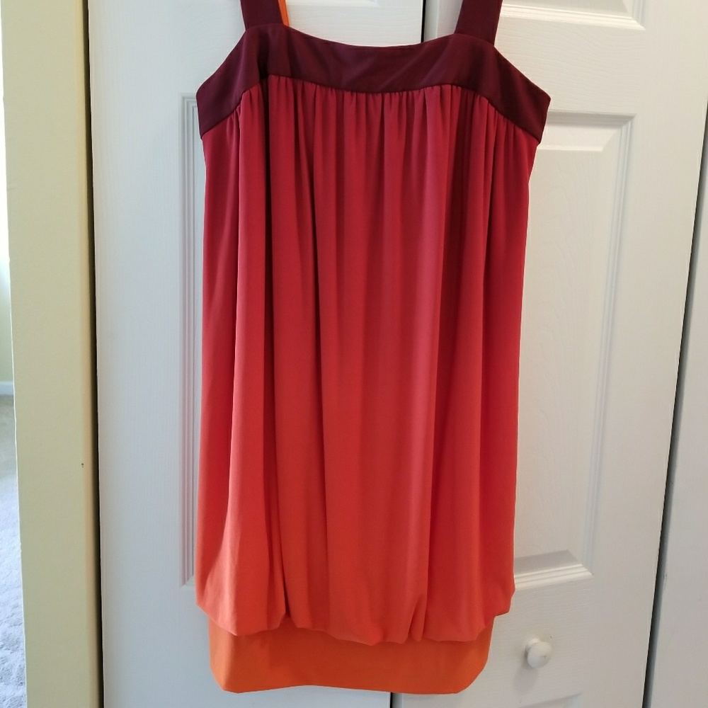 Fabulous bright summer bubble hem dress - large