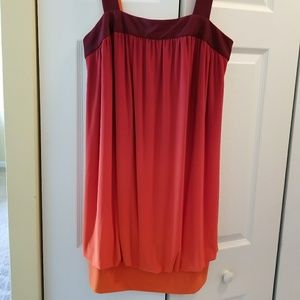 Fabulous bright summer bubble hem dress - large