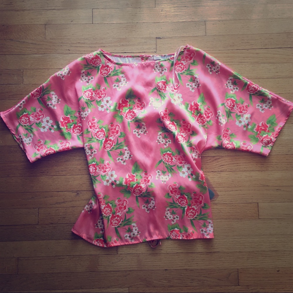 floral kimono blouse