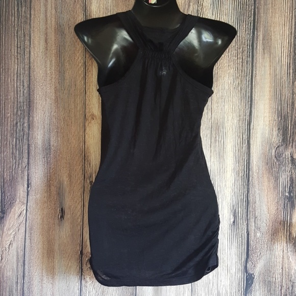 Boho burnout gold black heart racer back tank top - Picture 4 of 5