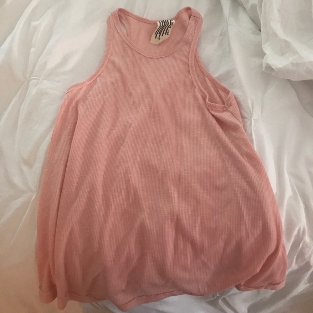 Pink free people tank