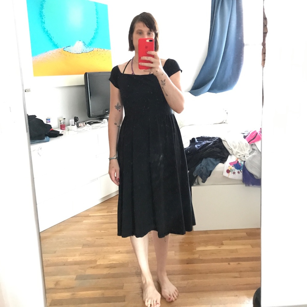 Black cotton dress