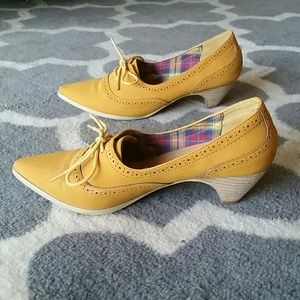 Mustard Yellow Oxford Heels