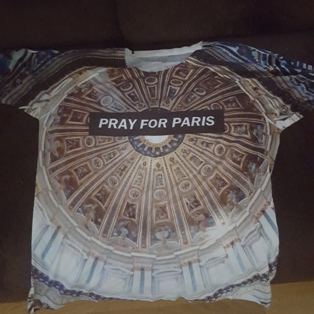 Pray for Paris temple tshirt