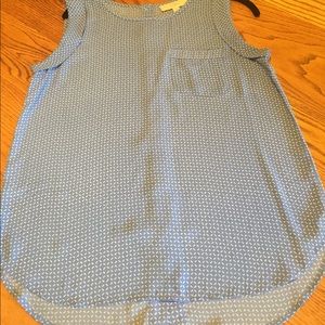 ✅Loft beautiful blue top with detail back size S