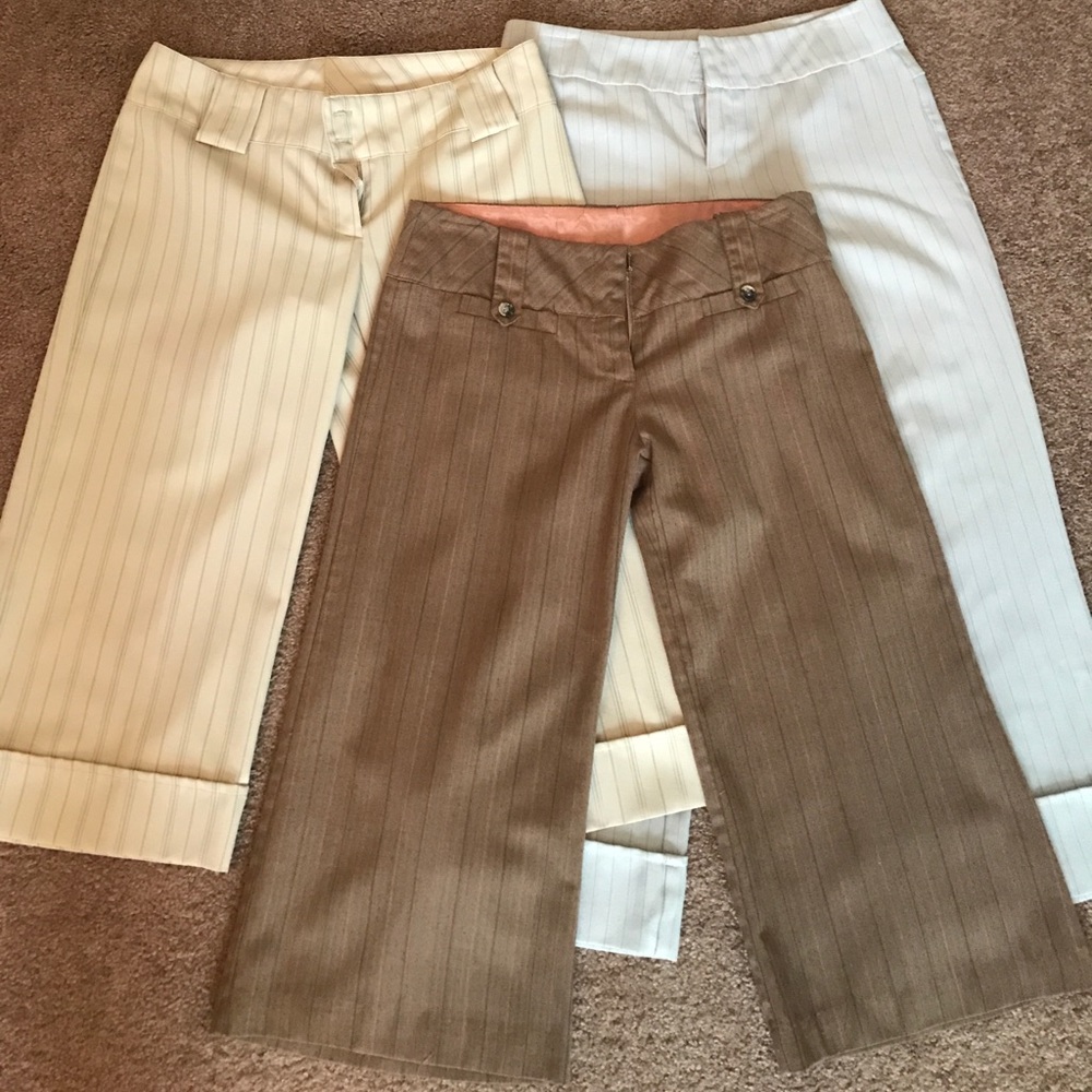 3 PAIR of capri work pants