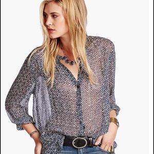 Lucky Brand Ikat Geo Top