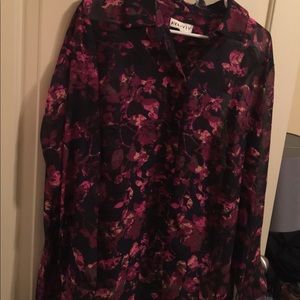 Patterned button down tunic