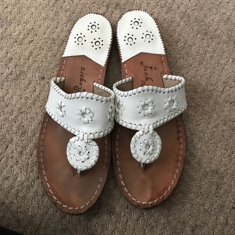 White Jack Rogers sandals