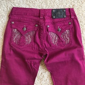 Miss Me Raspberry skinny jeans 28