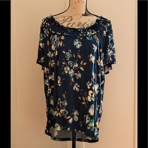 Merona Tops - Merona Soft Blue Floral Top Merona Tops - Merona Soft Blue Floral Top