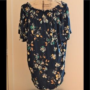 Merona Tops - Merona Soft Blue Floral Top Merona Tops - Merona Soft Blue Floral Top