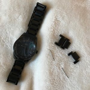 Black fossil watch