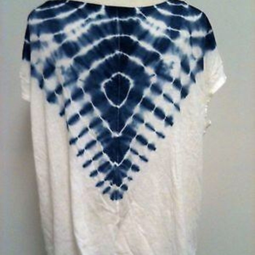 Free People - We The Free - Blue Tie Dye Shirt L