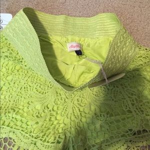 Free People Shorts - Lime crochet shorts Free People Shorts - Lime crochet shorts