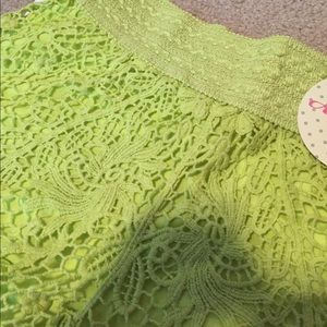 Free People Shorts - Lime crochet shorts Free People Shorts - Lime crochet shorts