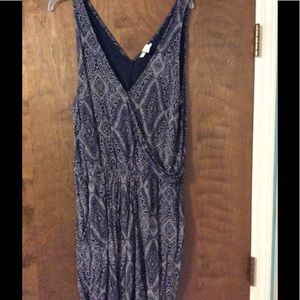 Navy and white romper