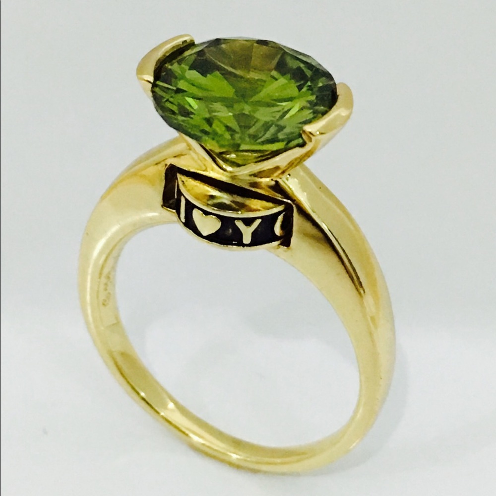 Brass gold plated. Message ring.  I love you