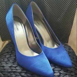 Satin Royal Blue Heels
