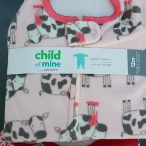 2 Carter's fleece sleepers
