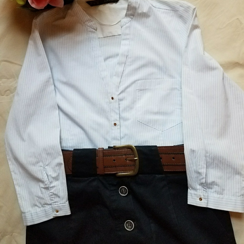 Zara skirt, shirt and belt. The shirt is SOLD