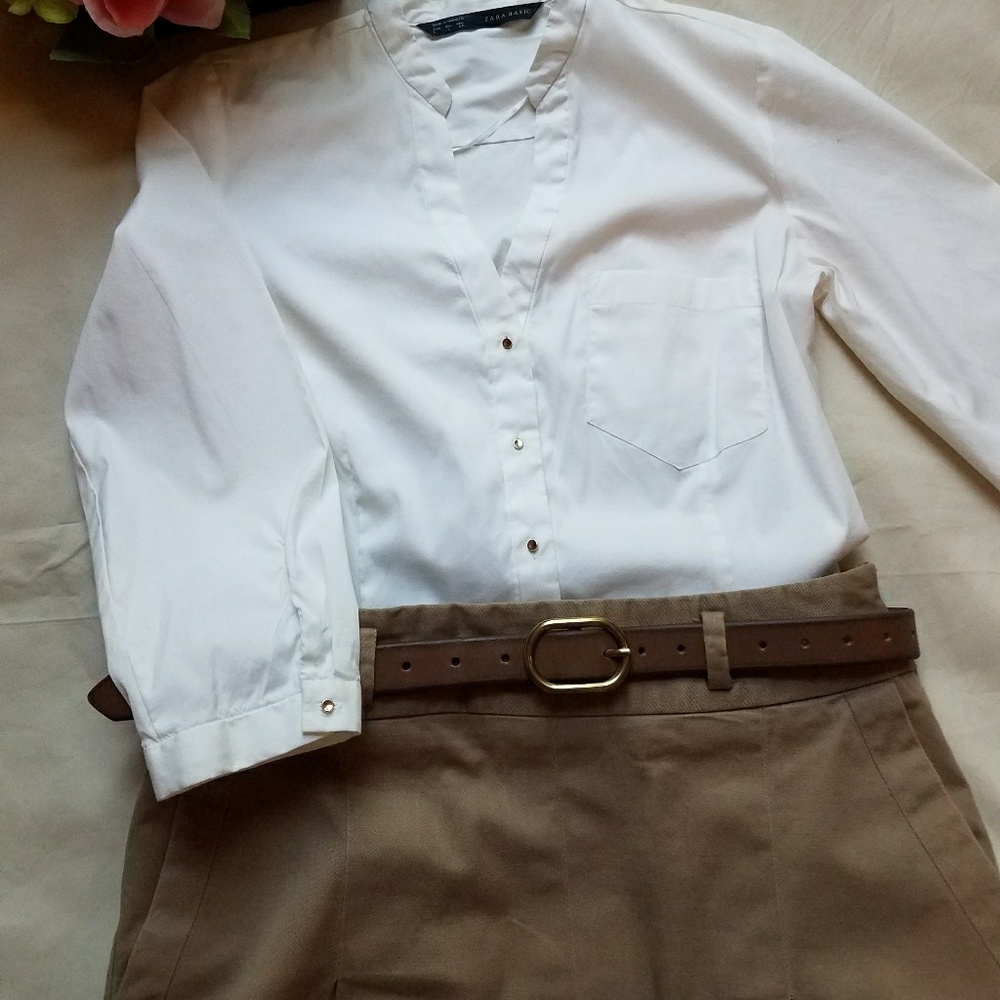 SHIRT HAS BEEN SOLD. Zara skirt and shirt
