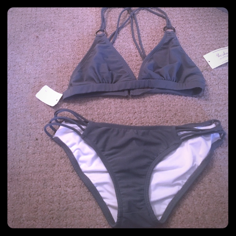 Beautiful Shoshanna gray bikini