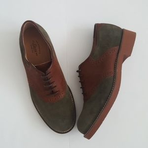 green saddle shoes
