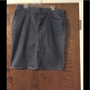 Grey jean skirt