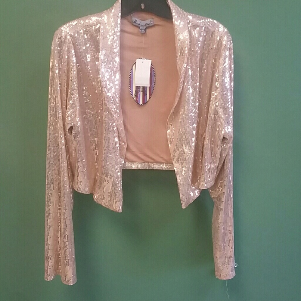 Sparkling gold mid jacket