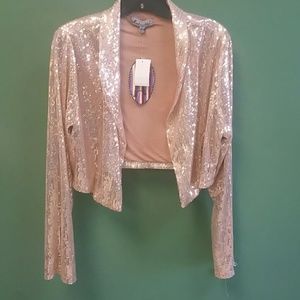 Sparkling gold mid jacket